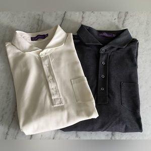 Lot of 2 Ralph Lauren Purple Label Pocket Polos ~ XXL